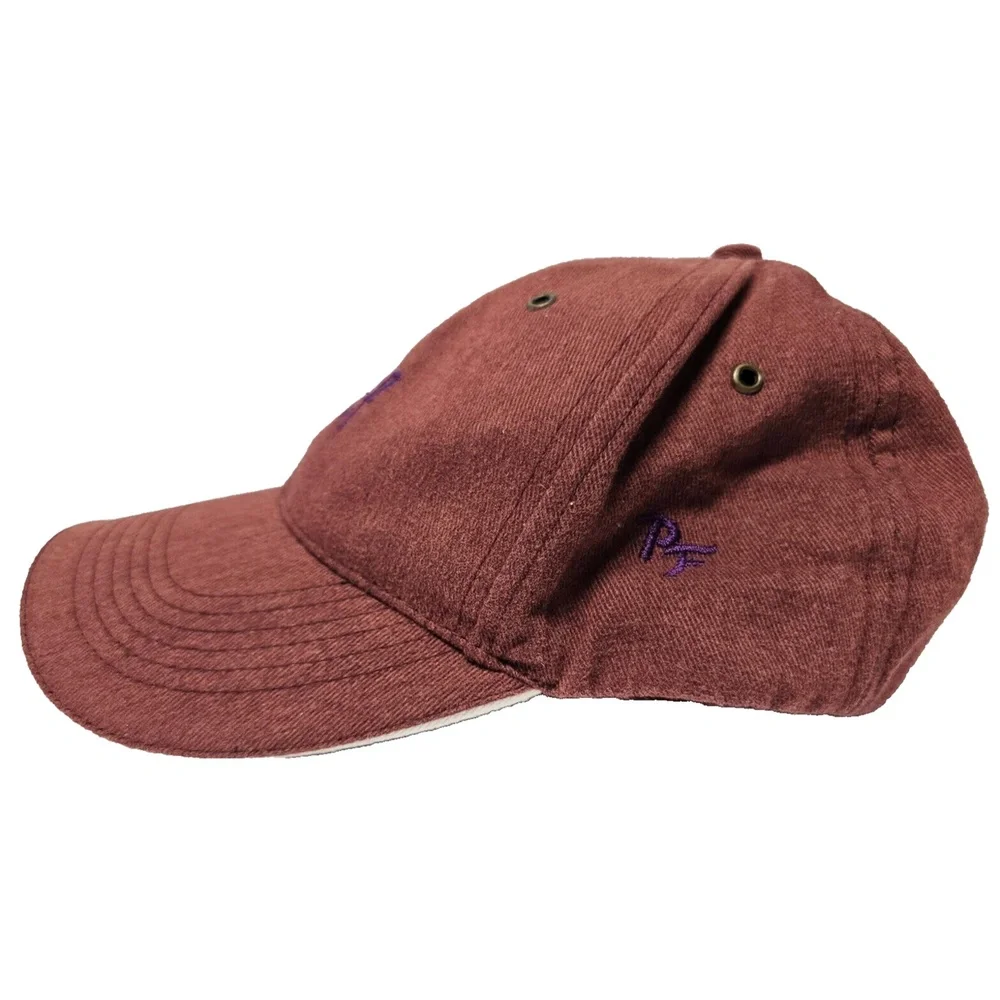 Golf Logo Women's Burgundy Adjustable Strap Back Baseball Hat Cap - Picture 4 of 9